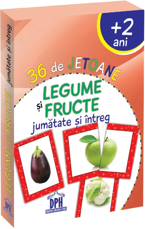36 de jetoane. Legume si fructe 2 ani+