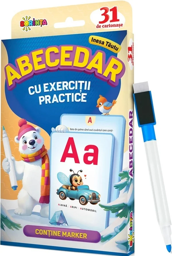 Abecedar cu exercitii practice. 31 de cartonase