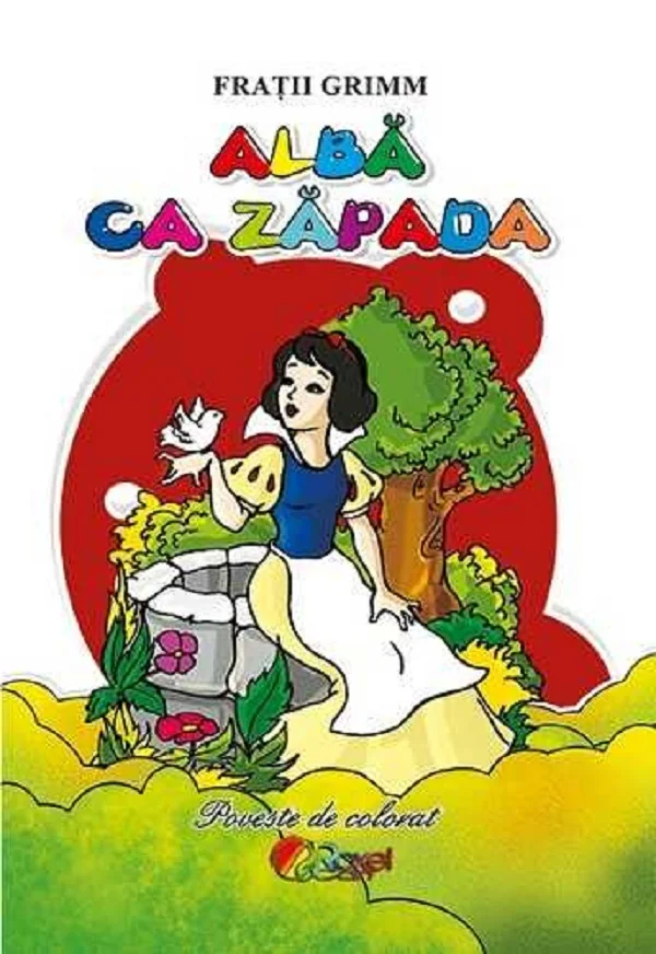 Alba ca Zapada. Poveste de colorat