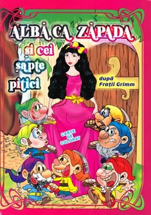 Alba ca Zapada si cei sapte pitici dupa Fratii Grimm - Carte de colorat 4.5