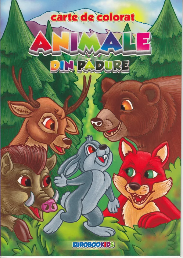 Animale din padure - Carte de colorat
