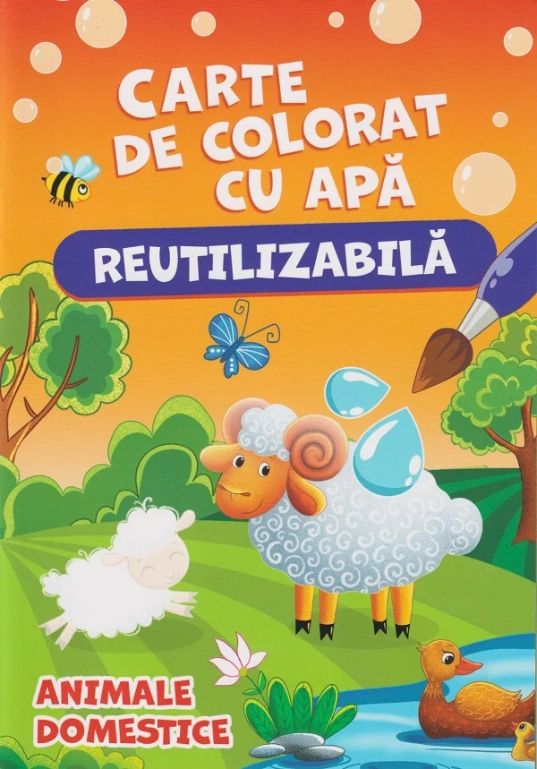 Animale domestice. Carte de colorat cu apa (reutilizabila)
