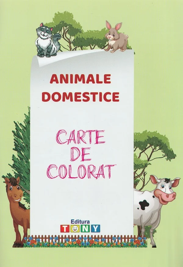 Animale domestice. Carte de colorat