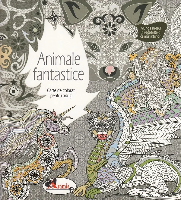 Animale fantastice. Carte de colorat pentru adulti