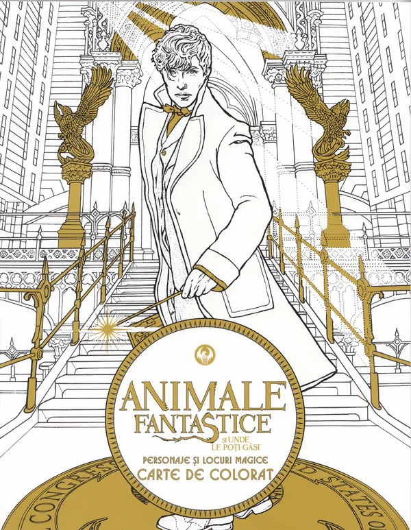 Animale fantastice si unde le poti gasi - Carte de colorat