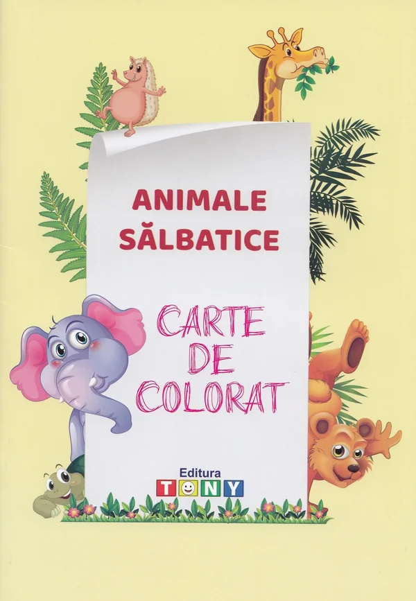 Animale salbatice. Carte de colorat