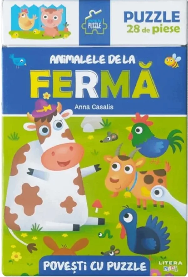 Animalele de la ferma. Povesti cu puzzle