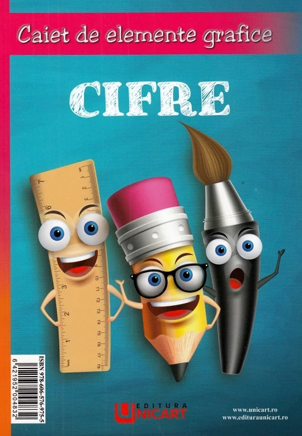 Caiet de elemente grafice. Cifre si litere
