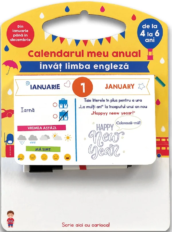 Calendarul meu anual. Invat limba engleza -  Sandra Sarah Krief