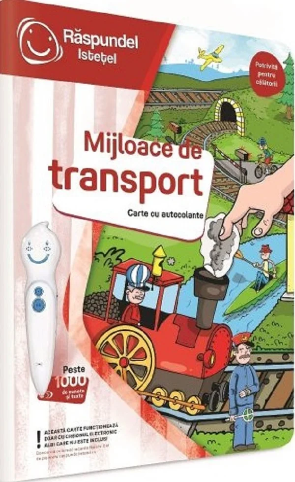 Carte cu autocolante. Raspundel Istetel: Mijloace de transport