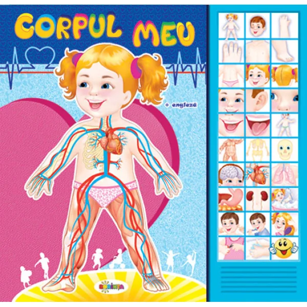Carte cu sunete: Corpul meu (romana+engleza)