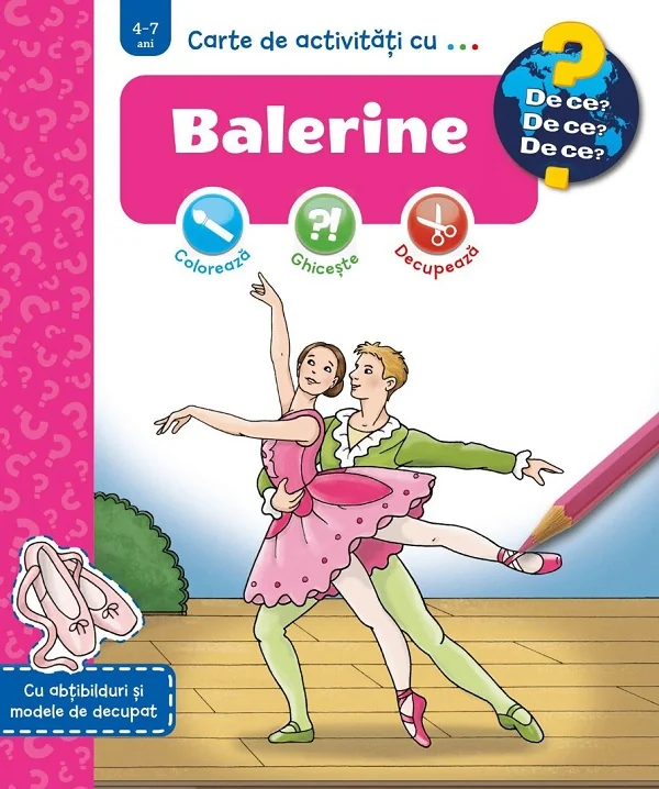 Carte de activitati cu balerine