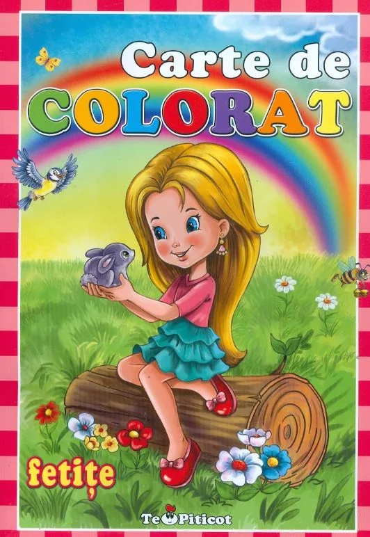 Carte de colorat: Fetite