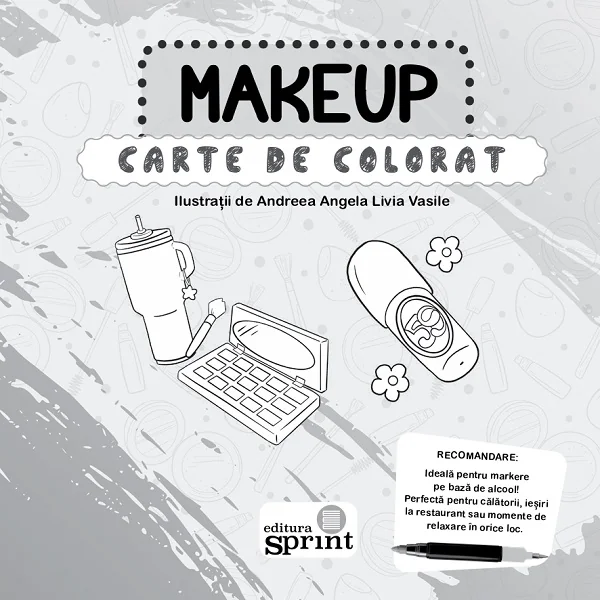 Carte de colorat. Makeup