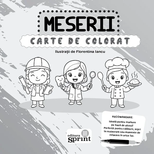 Carte de colorat. Meserii