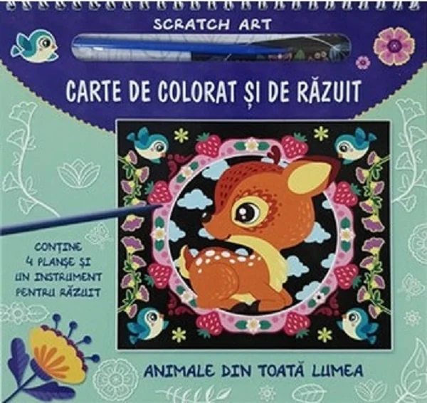 Carte de colorat si de razuit. Animale din toata lumea