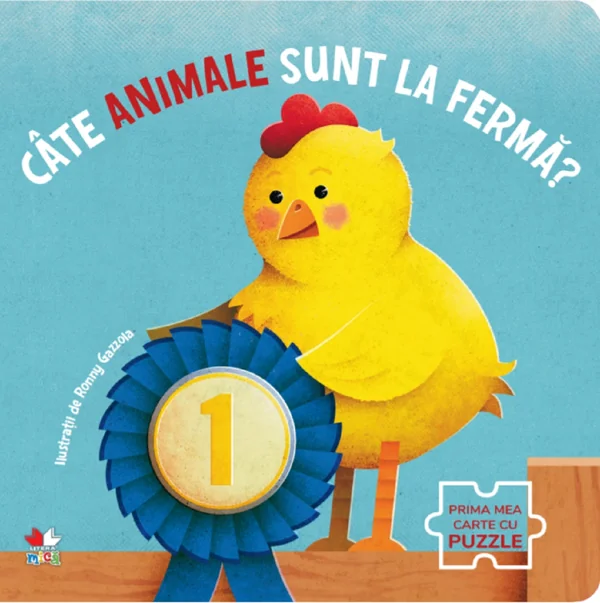 Cate animale sunt la ferma? Prima mea carte cu puzzle