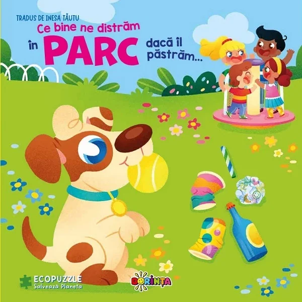 Ce bine ne distram in parc daca il pastram... Carte cu ecopuzzle