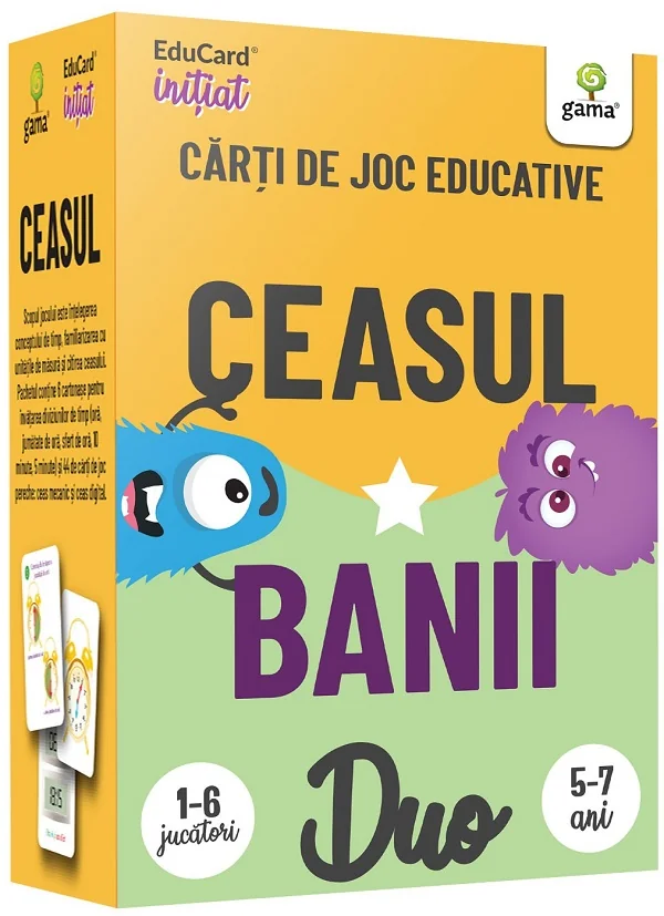 Ceasul. Banii. Carti de joc educative