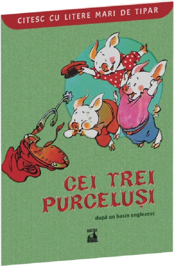 Cei trei purcelusi. Citesc cu litere mari de tipar