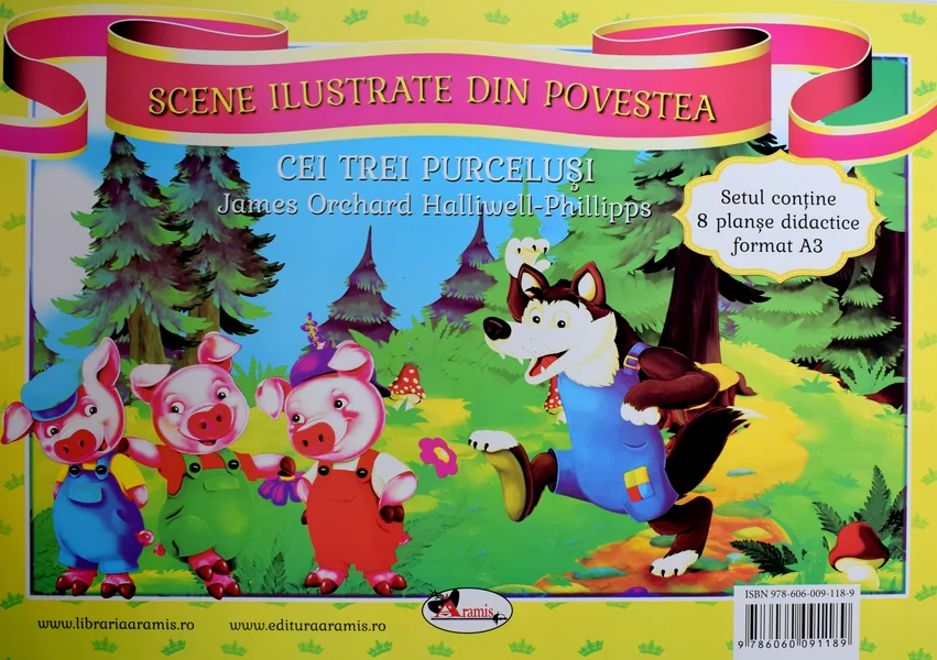 Cei trei purcelusi. Scene ilustrate din povesti. Planse - James Orchard Halliwell-Phillipps