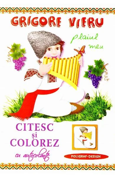 Citesc si colorez cu autocolante: Plaiul meu