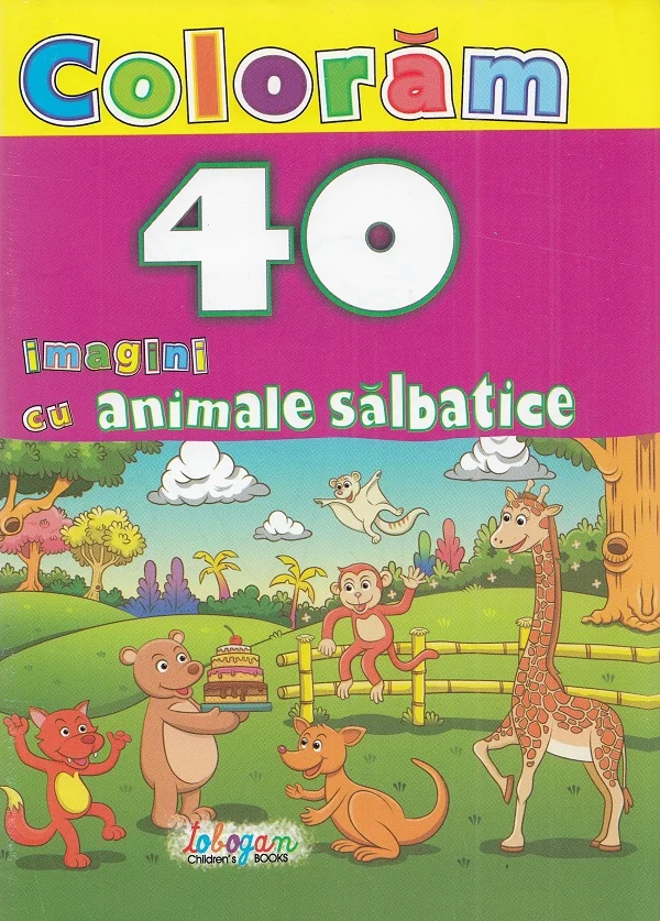 Coloram. 40 de imagini cu animale salbatice