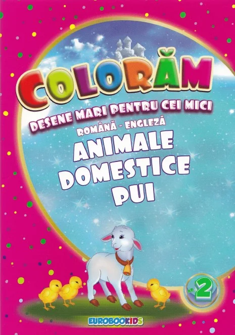 Coloram desene mari pentru cei mici: Animale domestice pui