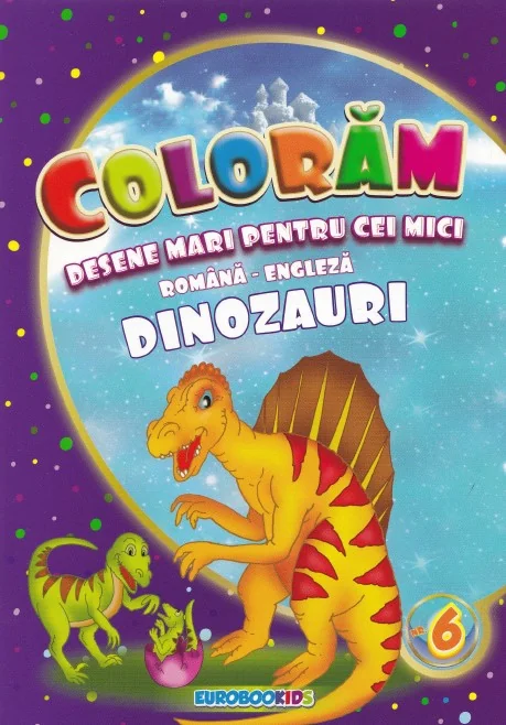 Coloram desene mari pentru cei mici: Dinozauri