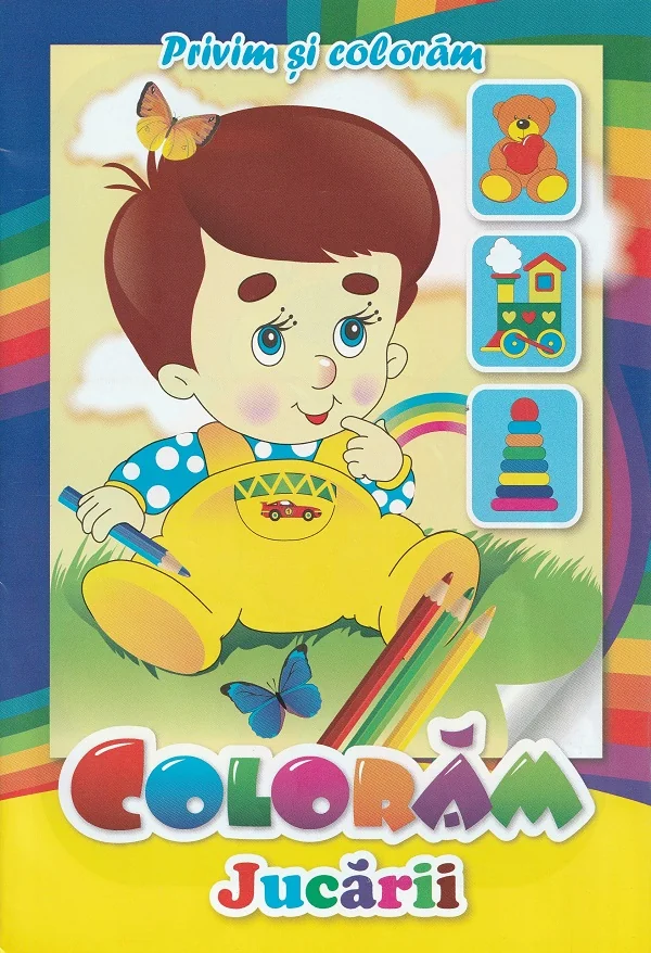 Coloram jucarii. Privim si coloram