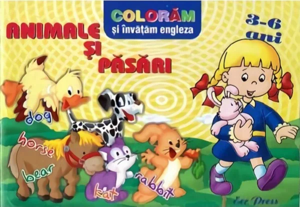 Coloram si invatam engleza 3-6 ani. Animale si pasari