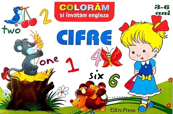 Coloram si invatam engleza 3-6 ani. Cifre