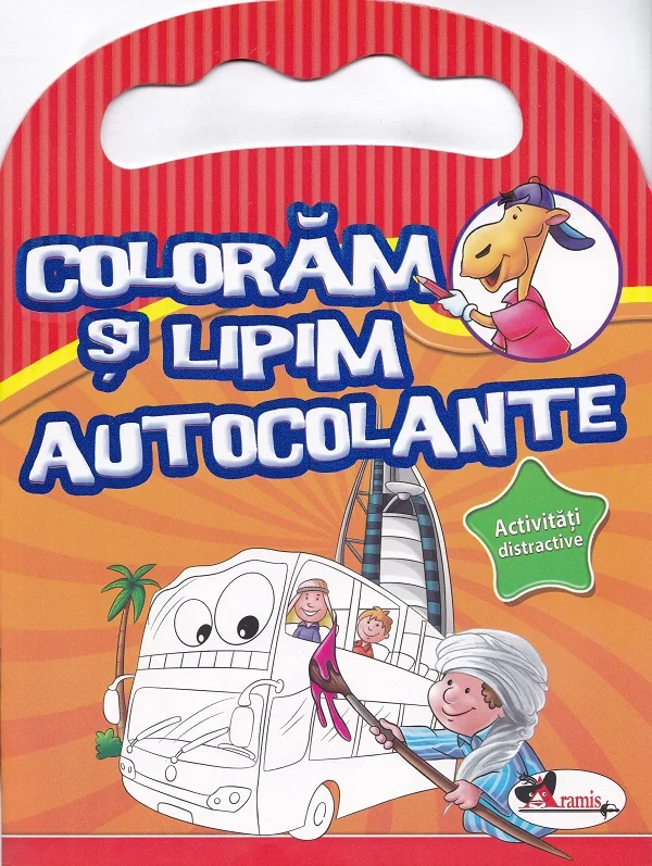 Coloram si lipim autocolante. Activitati distractive