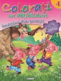 Colorati cu abtibilduri 4: Imagini din povesti