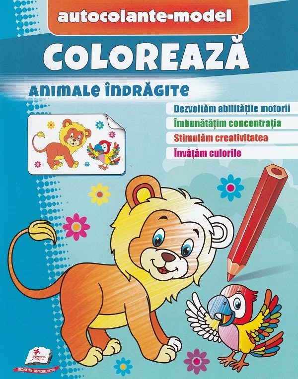 Coloreaza animale indragite. Autocolante model