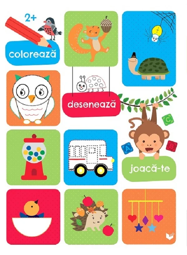 Coloreaza, deseneaza, joaca-te 2 ani+