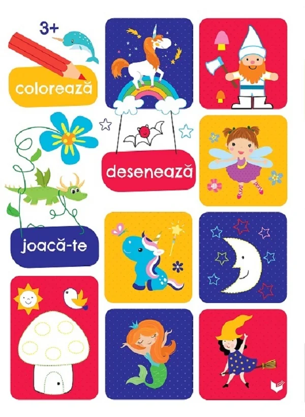 Coloreaza, deseneaza, joaca-te 3 ani+