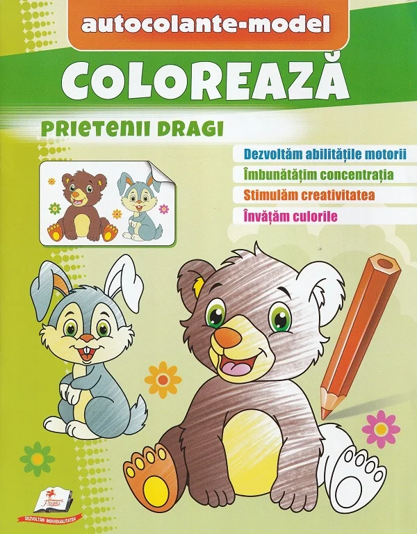Coloreaza prietenii dragi. Autocolante model