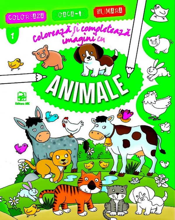Coloreaza si completeaza imagini cu animale