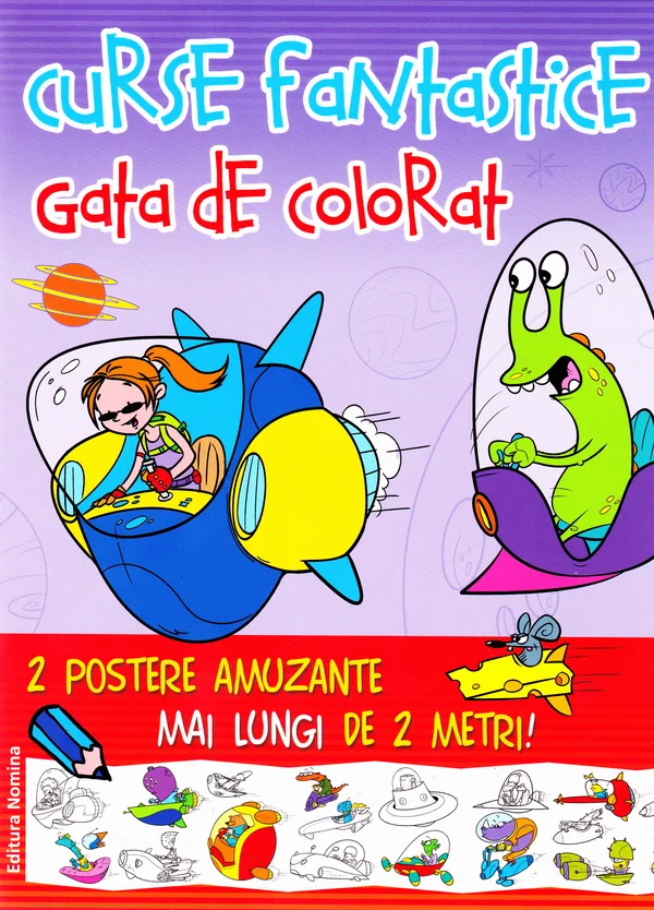 Curse fantastice gata de colorat - OZN-uri