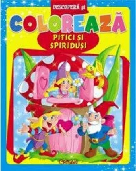 Descopera si coloreaza pitici si spiridusi