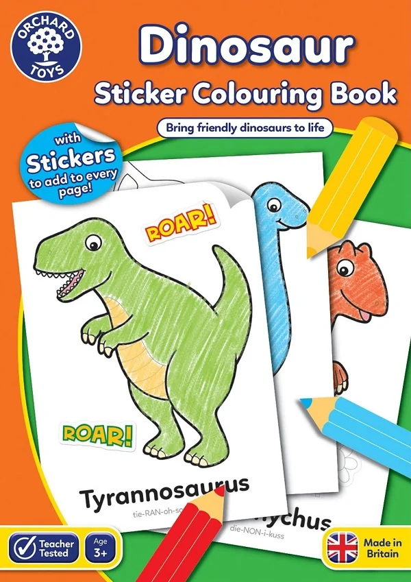 Dinosaur. Carte de colorat cu activitati 3 ani+