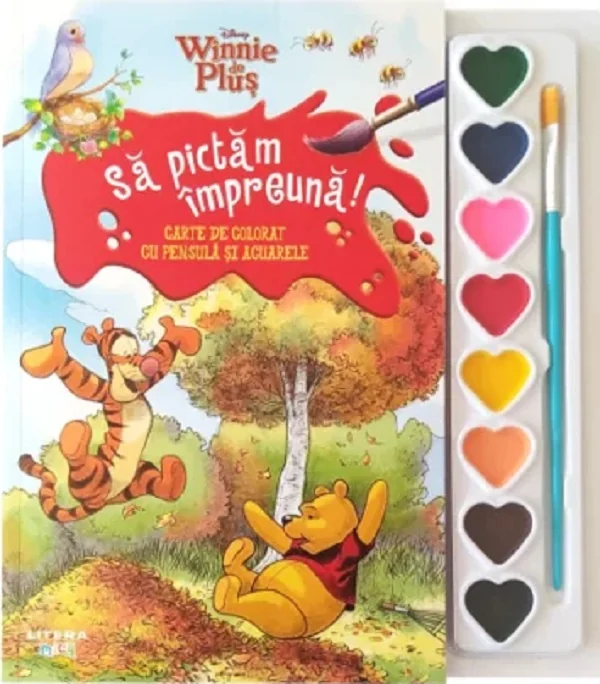 Disney: Winnie de Plus. Sa pictam impreuna! Carte de colorat cu pensula si acuarele