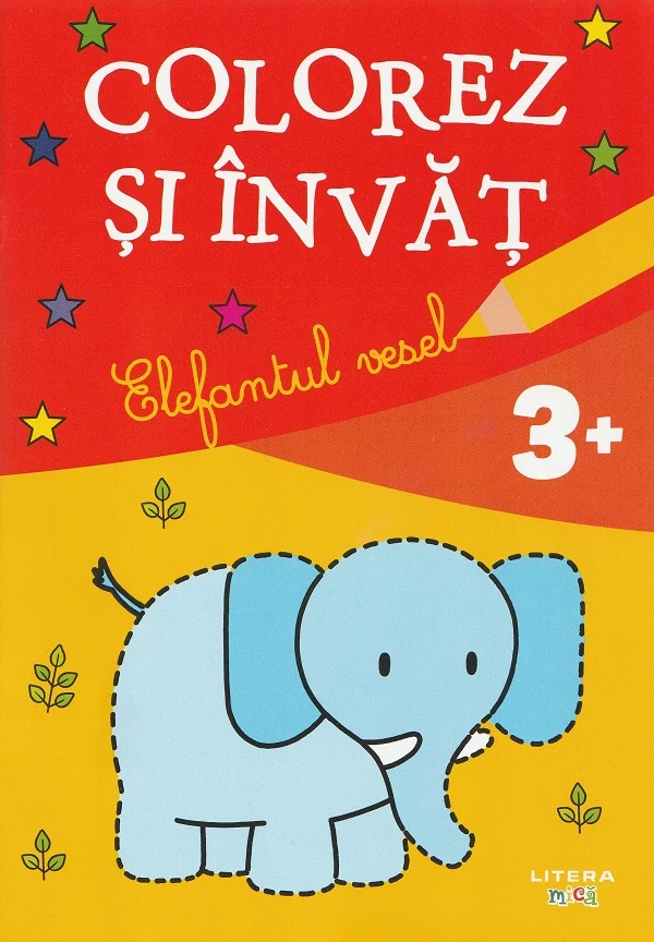 Elefantul vesel. Colorez si invat