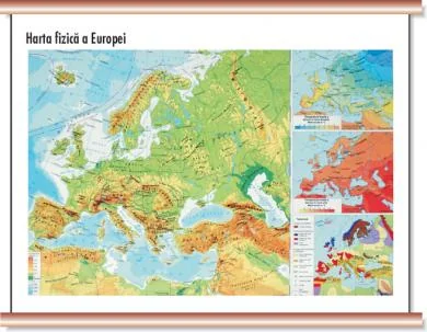 Europa - Harta fizica Cartographia 1:40 000 000