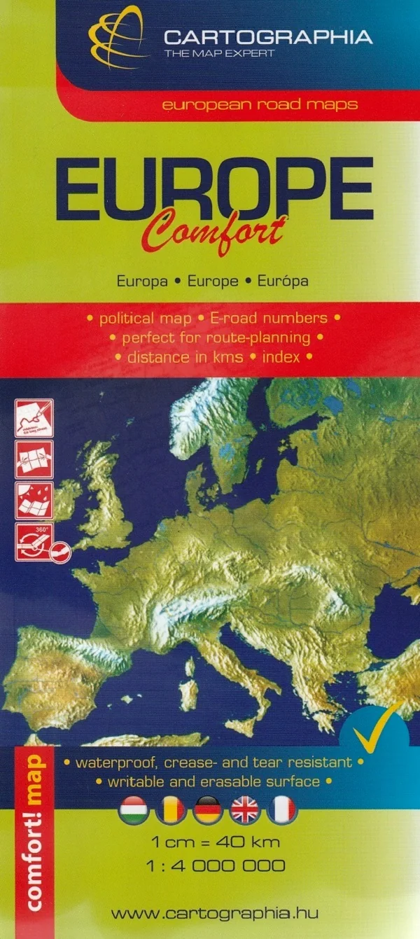 Europa. Harta laminata