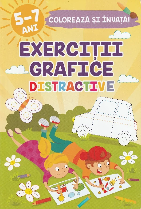 Exercitii grafice distractive. Coloreaza si invata 5-7 ani