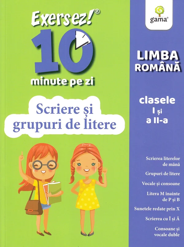 Exersez 10 minute pe zi. Scriere si grupuri de litere - Clasele 1-2