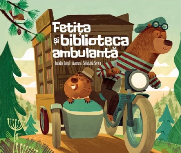 Fetita si biblioteca ambulanta