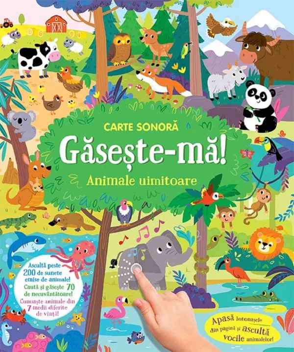 Gaseste-ma! Animale uimitoare. Carte sonora